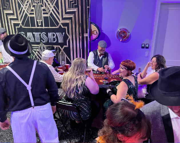 1920's casino party theme Gold Curtain Entrance Rental Okanagan | Gold Curtain & lit CASINO sign Rental Kelowna BC a nice complimentary piece to any casino event, trade show, fundraiser, auction, etc. to give your event a WOW factor. Kelowna BC...