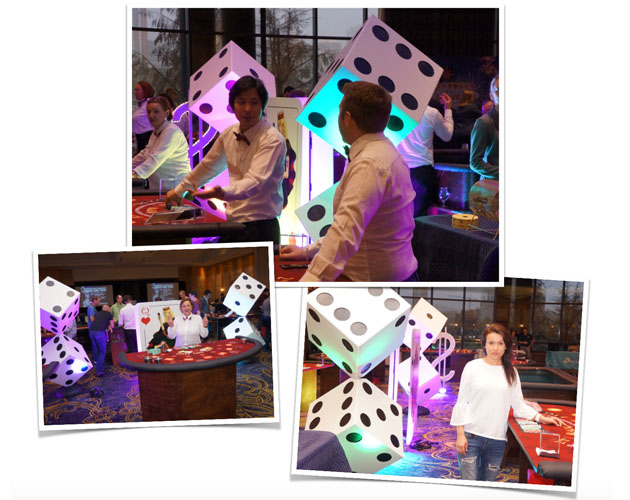 White Giant Dice Stand Rental, Okanagan White GIANT DICE RENTAL in Kelowna, BC theme night Decorations rental. White Dice Stand can come in a variety of styles themed parties & events. Giant Dice themed party a success Kelowna BC...