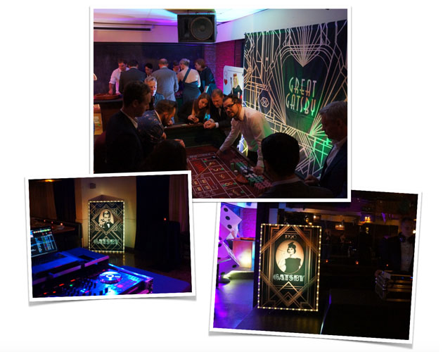 1920's casino party theme Okanagan Great Gatsby 1920’s theme night Decorations rental. 1920’s theme nights can come in a variety of styles themed parties & events. 1920’S Gatsby themed party a success Kelowna BC...